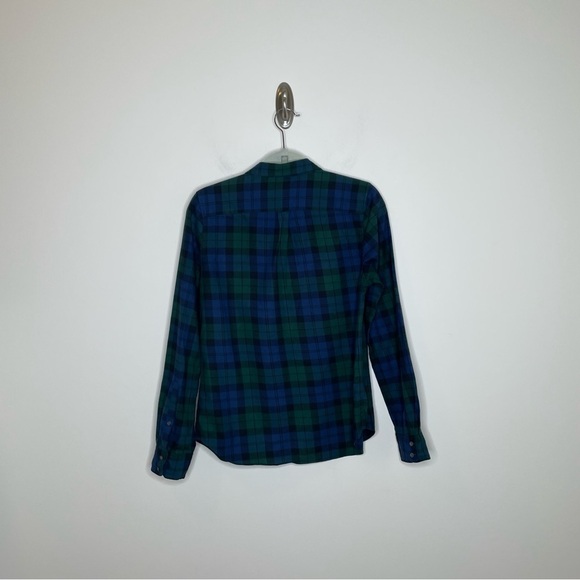 UNTUCKit Plaid Tartan Button Down Long Sleeve Collared Shirt Blue Green 8 - Picture 6 of 7